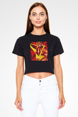 Hulk Hogan Siyah   Crop Top Tişört