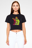 Hulk Hogan Siyah   Crop Top Tişört