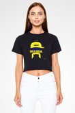 Hulk Hogan Siyah Crop Top Tişört