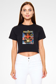 Hulk Hogan Siyah Crop Top Tişört