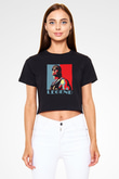 Hulk Hogan Siyah Crop Top Tişört
