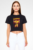 Hulk Hogan Siyah   Crop Top Tişört