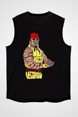 Hulk Hogan Siyah Unisex  Kolsuz Tişört