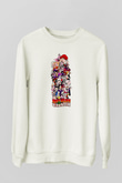 Hunter X Hunter Baskılı Beyaz Unisex Sweatshirt