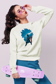 Hunter X Hunter Baskılı Beyaz Unisex Sweatshirt