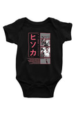 Hunter X Hunter Baskılı Unisex Siyah Bebek Body - Zıbın