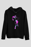 Hunter X Hunter Baskılı Unisex Siyah Hoodie
