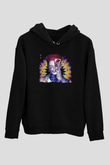Hunter X Hunter Baskılı Unisex Siyah Hoodie