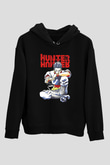 Hunter X Hunter Baskılı Unisex Siyah Hoodie