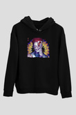 Hunter X Hunter Baskılı Unisex Siyah Hoodie