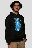 Hunter X Hunter Baskılı Unisex Siyah Hoodie