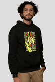 Hunter X Hunter Baskılı Unisex Siyah Hoodie