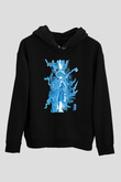 Hunter X Hunter Baskılı Unisex Siyah Hoodie