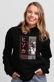 Hunter X Hunter Baskılı Unisex Siyah Hoodie