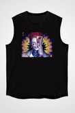 Hunter X Hunter Baskılı Unisex Siyah Kolsuz Tişört - Tshirt