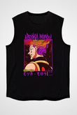 Hunter X Hunter Baskılı Unisex Siyah Kolsuz Tişört - Tshirt