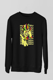 Hunter X Hunter Baskılı Unisex Siyah Sweatshirt