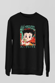 Hunter X Hunter Baskılı Unisex Siyah Sweatshirt