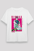 Hunter X Hunter Unisex Baskılı Beyaz Tişört - Tshirt