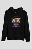 Hypocrispy Baskılı Unisex Siyah Kapüşonlu Sweatshirt