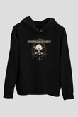 Hypocrispy Baskılı Unisex Siyah Kapüşonlu Sweatshirt