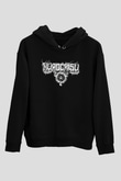 Hypocrispy Baskılı Unisex Siyah Kapüşonlu Sweatshirt
