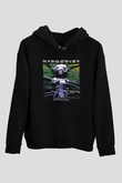 Hypocrispy Baskılı Unisex Siyah Kapüşonlu Sweatshirt