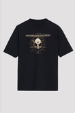 Hypocrispy Baskılı Unisex Siyah Oversize Tişört - Tshirt