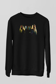 Hypocrispy Baskılı Unisex Siyah Sweatshirt