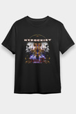 Hypocrispy Baskılı Unisex Siyah Tişört - Tshirt