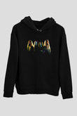 Hypocrisy Baskılı Unisex Siyah Kapüşonlu Sweatshirt