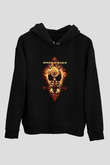 Hypocrisy Baskılı Unisex Siyah Kapüşonlu Sweatshirt