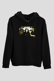 Hypocrisy Baskılı Unisex Siyah Kapüşonlu Sweatshirt