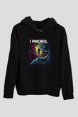 I Prevail Baskılı Unisex Siyah Kapüşonlu Sweatshirt
