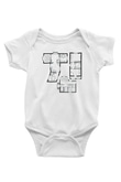 İç mimar Baskılı Beyaz Unisex Bebek Body - Zıbın