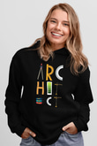 İç mimar Siyah Unisex Kapüşonlu Sweatshirt