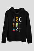 İç mimar Siyah Unisex Kapüşonlu Sweatshirt