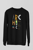 İç mimar Siyah Unisex Sweatshirt