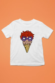 Ice Cream Rugrat Baskılı Unisex Beyaz Çocuk Tişört
