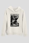 Ice Nine Kills Baskılı Beyaz Unisex Kapüşonlu Sweatshirt