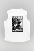 Ice Nine Kills Baskılı Beyaz Unisex Kolsuz Tişört - Tshirt