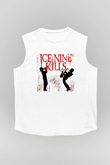 Ice Nine Kills Baskılı Beyaz Unisex Kolsuz Tişört - Tshirt