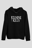 Ice Nine Kills Baskılı Unisex Siyah Kapüşonlu Sweatshirt