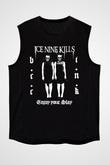 Ice Nine Kills Baskılı Unisex Siyah Kolsuz Tişört - Tshirt