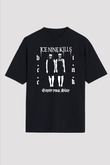 Ice Nine Kills Baskılı Unisex Siyah Oversize Tişört - Tshirt