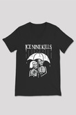 Ice Nine Kills Baskılı Unisex Siyah V Yaka Tişört - Tshirt