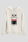 Iggy Pop Baskılı Beyaz Unisex Kapüşonlu Sweatshirt
