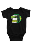 İguana Baskılı Unisex Siyah Bebek Body - Zıbın