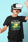 İguana Baskılı Unisex Siyah Çocuk Tişört - Tshirt