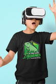 İguana Baskılı Unisex Siyah Çocuk Tişört - Tshirt
